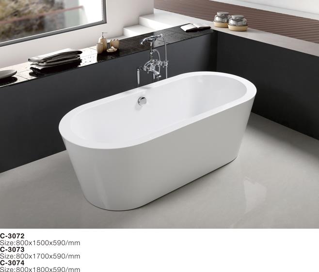 (1) MEC-3072 --Acrylic Oval Freestanding Bathtub Overflow WChrome Finish.jpg